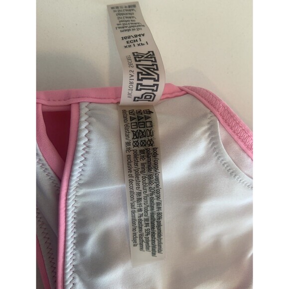Victoria's Secret PINK Strappy Halter Wrap Bikini Swim Top Sz XS Light Pink - Picture 5 of 5